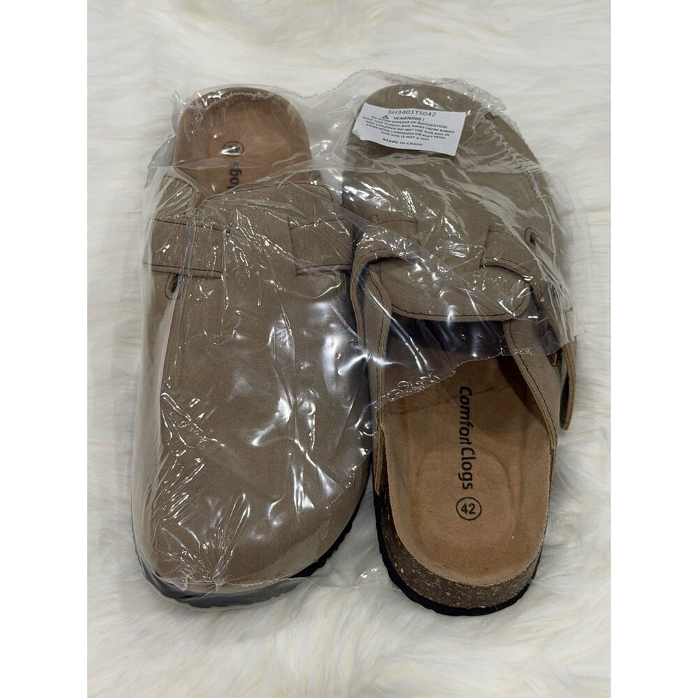 Unisex Camel Color Clogs Slipper‎ Sandals Size 42 (US Women’s 10, Men’s 8) Mules